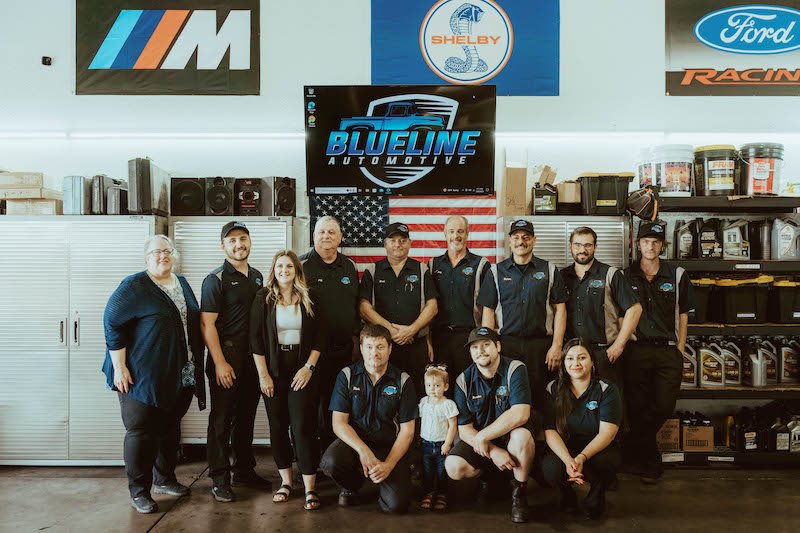 Blueline Automotive team at the White City repair shop